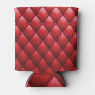 Porta-lata Padrão de repetição de textura com botão vermelho