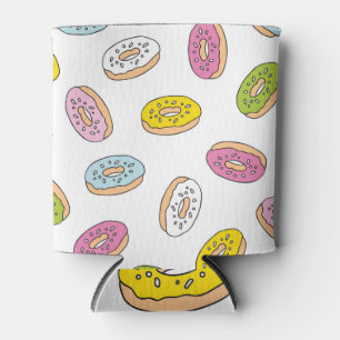 Porta-lata Padrão de rosquinha de porta, design sem costura.