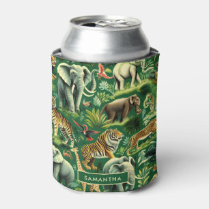 Porta-lata Padrão de Selva de Vintage