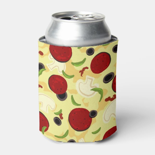 Porta-lata Padrão de Tópicos de Pizza (Can Front)