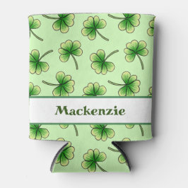 Porta-lata Padrão de Trevo Verde Dia de São Patrício