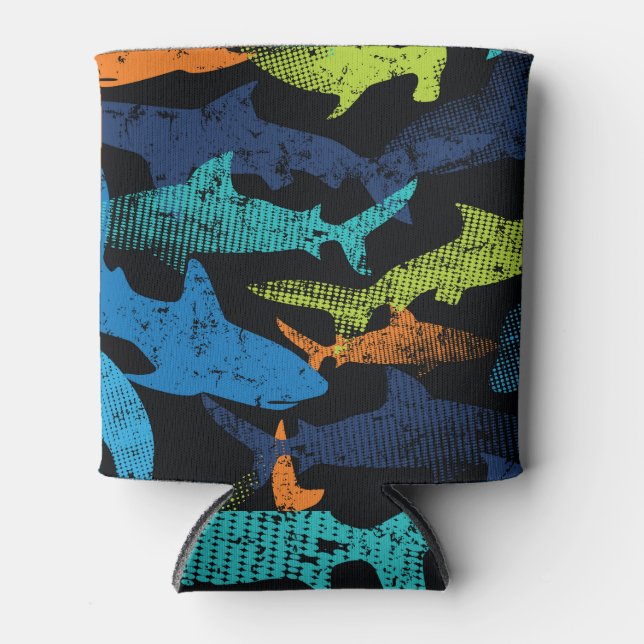 Porta-lata Padrão de tubarões, urbano moderno (Frente)