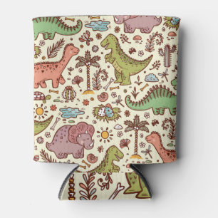 Porta-lata Padrão de Vintagem do Dinossauro Bonito