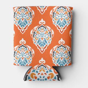 Porta-lata Padrão de vintagem festivo úmido, design elegante.