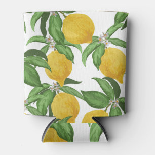 Porta-lata Padrão de Vintagem Tropical de Fruta de limão.