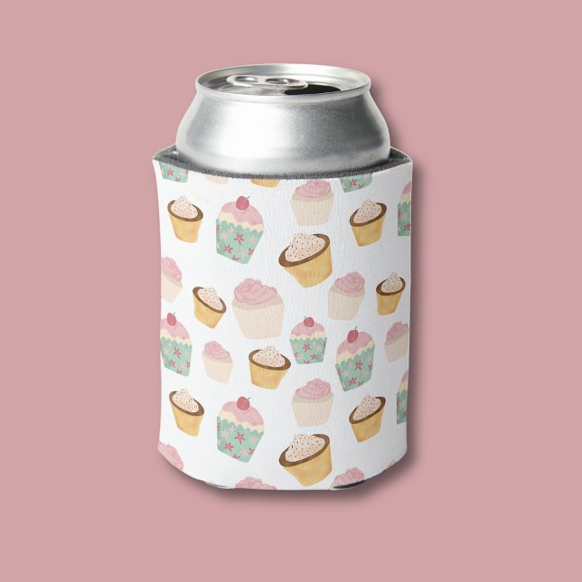 Porta-lata Padrão do cupcake (Cute cupcake can cooler.)