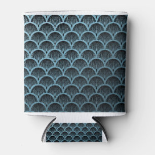 Porta-lata padrão do ventilador do teal art deco,teal,art de