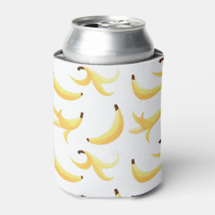 Porta-lata Padrão Engraçado de Banana Amarela Retro Festa Edi