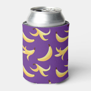 Porta-lata Padrão Engraçado de Banana Amarela Retro para Fest
