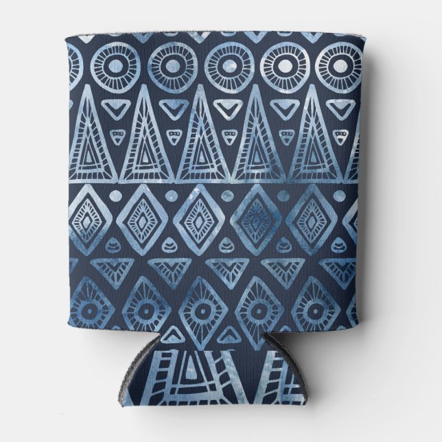 Porta-lata Padrão Etônico Azul Clássico Sem Vista (Frente)