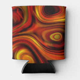 Porta-lata Padrão Fervoroso Laranja e Amarelo