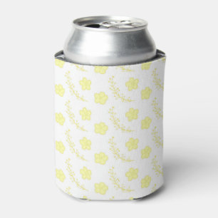 Porta-lata Padrão Floral Amarelo Simples Boho Festa Vintage