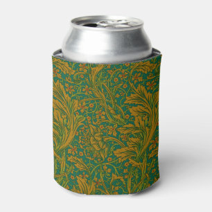 Porta-lata Padrão Floral Arcadia de William Morris Verde Dour