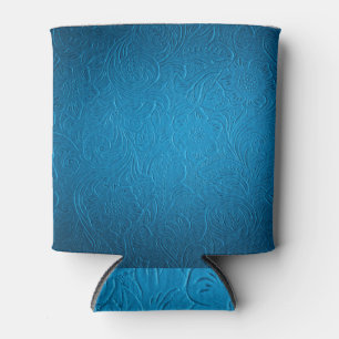Porta-lata Padrão Floral Azul: Elegância Vintage