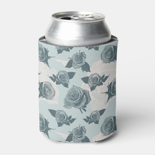 Porta-lata Padrão floral com rosa (Can Front)