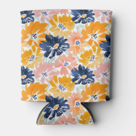 Porta-lata Padrão Floral de Retro de Aquarela