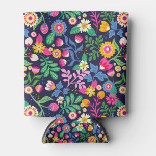 Porta-lata Padrão Floral Exótico Pintado à Mão-48330