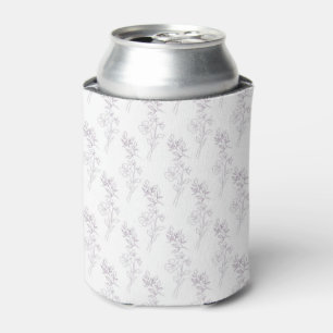 Porta-lata Padrão Floral Roxo Simples Boho Festa Vintage