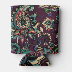 Porta-lata Padrão Floral Têxtil Oriental Paisley