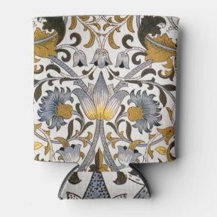 Porta-lata Padrão Floral William Morris Lodden: Azul Dourado