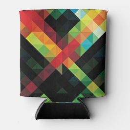 Porta-lata Padrão Geométrico Mosaico Colorido