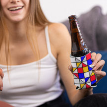 Padrão Geométrico Quadrados Multicolores