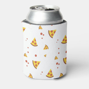Porta-lata Padrão Minimalista de Pizza de Pepperoni Retro Eng