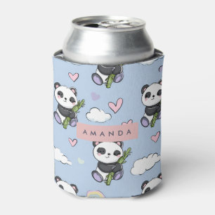 Porta-lata Padrão Personalizado Adorável de Pastel Panda