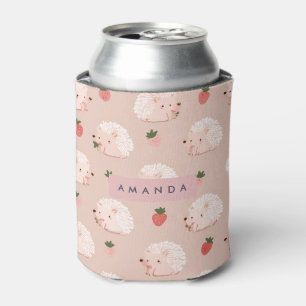 Porta-lata Padrão personalizado de porco doce e morango