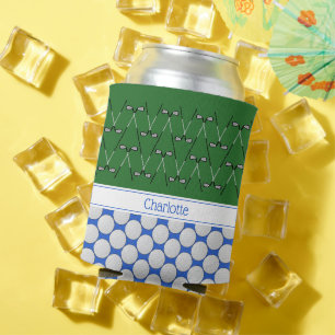 Porta-lata Padrão personalizado do tipo Golf, azul verde