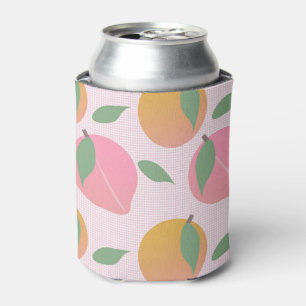 Porta-lata Padrão Retro de Fruta Laranja Rosa Pêssego