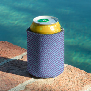 Porta-lata Padrão Sayagata, Japonês, Roxo e Azul