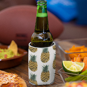 Porta-lata Padrão Sem Costura De Abacaxi De Aquarelas Tropica