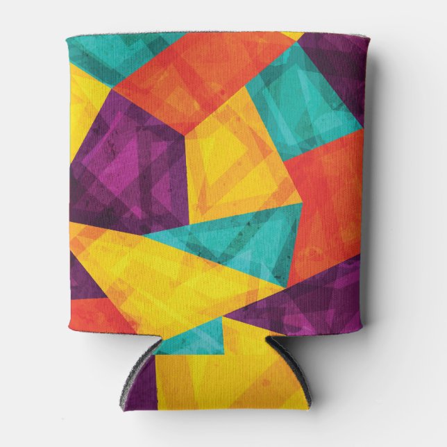 Porta-lata Padrão Sem Costura do Mosaico Brilhante (Frente)