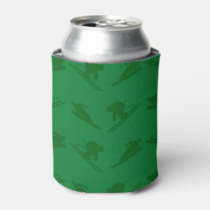 Porta-lata Padrão verde de esqui