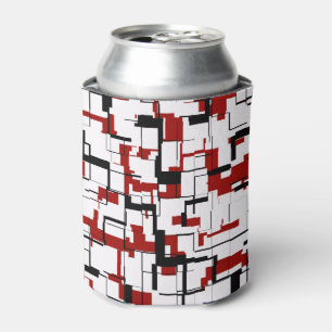 Porta-lata Padrão Vermelho Branco Preto da Camo Digital