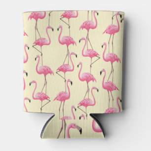 Porta-lata Padrão Vertical do Pássaro Flamingo Realista