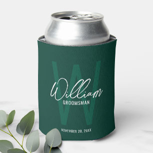 Porta-lata Padrinhos de casamento Personalizados de Script Mo