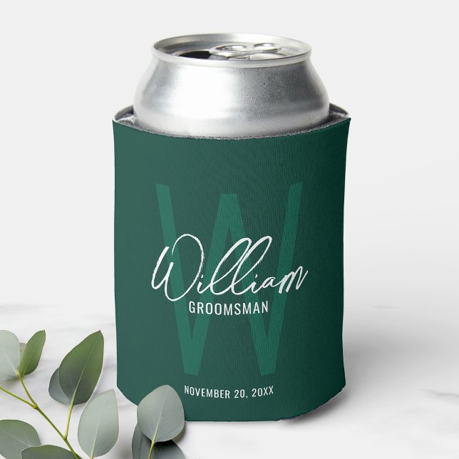 Porta-lata Padrinhos de casamento Personalizados de Script Mo (Criador carregado)