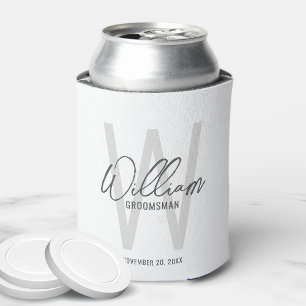 Porta-lata Padrinhos de casamento Personalizados de Script Mo