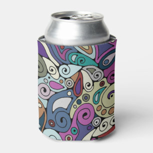 Porta-lata Padrões De Mão E Digitalmente Pintados Art 8°