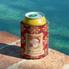 Porta-lata Padrões de Natal com flocos de neve vermelhos e Do