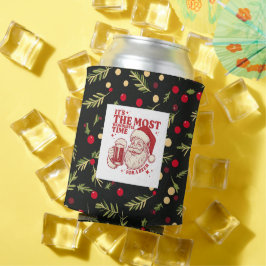 Porta-lata Padrões de Natal Pretos