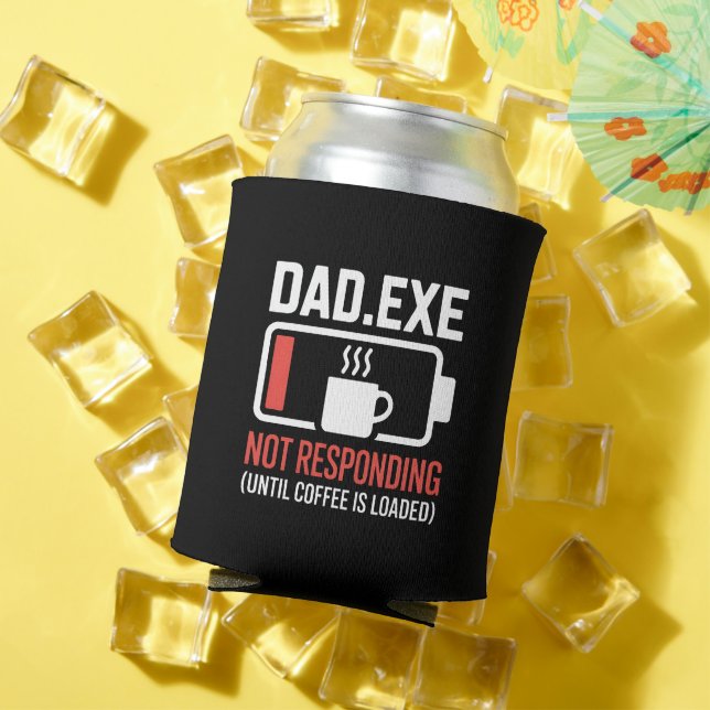 Porta-lata Pai.exe Café Não Respondendo Tech Coder Bebida (Verão in situ)