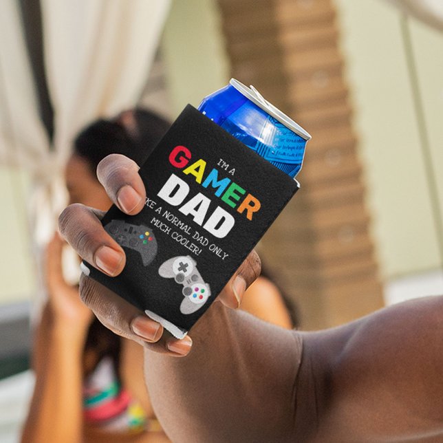 Porta-lata Pai "GAMER" Colorido Personalizado (Criador carregado)