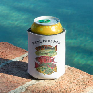 Porta-lata Pai Legal de rolo de peixes tropicais Vintage | Az