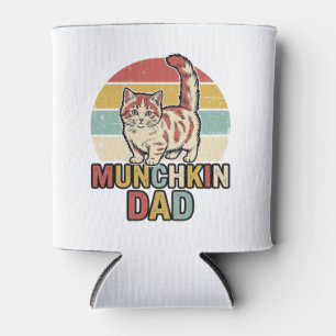 Porta-lata Pai Munchkin Amante de Gato Retro Camisa Vector De