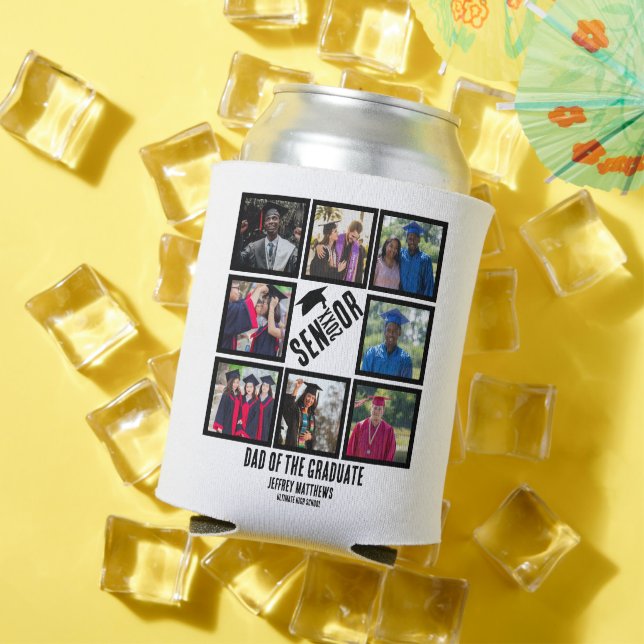 Porta-lata Pai personalizado da coleção de fotos do formando  (Verão in situ)