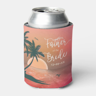 Porta-lata Pai tropical da ilha do rosa ID581 da noiva