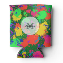 Paint Splatter em tons de verde latão